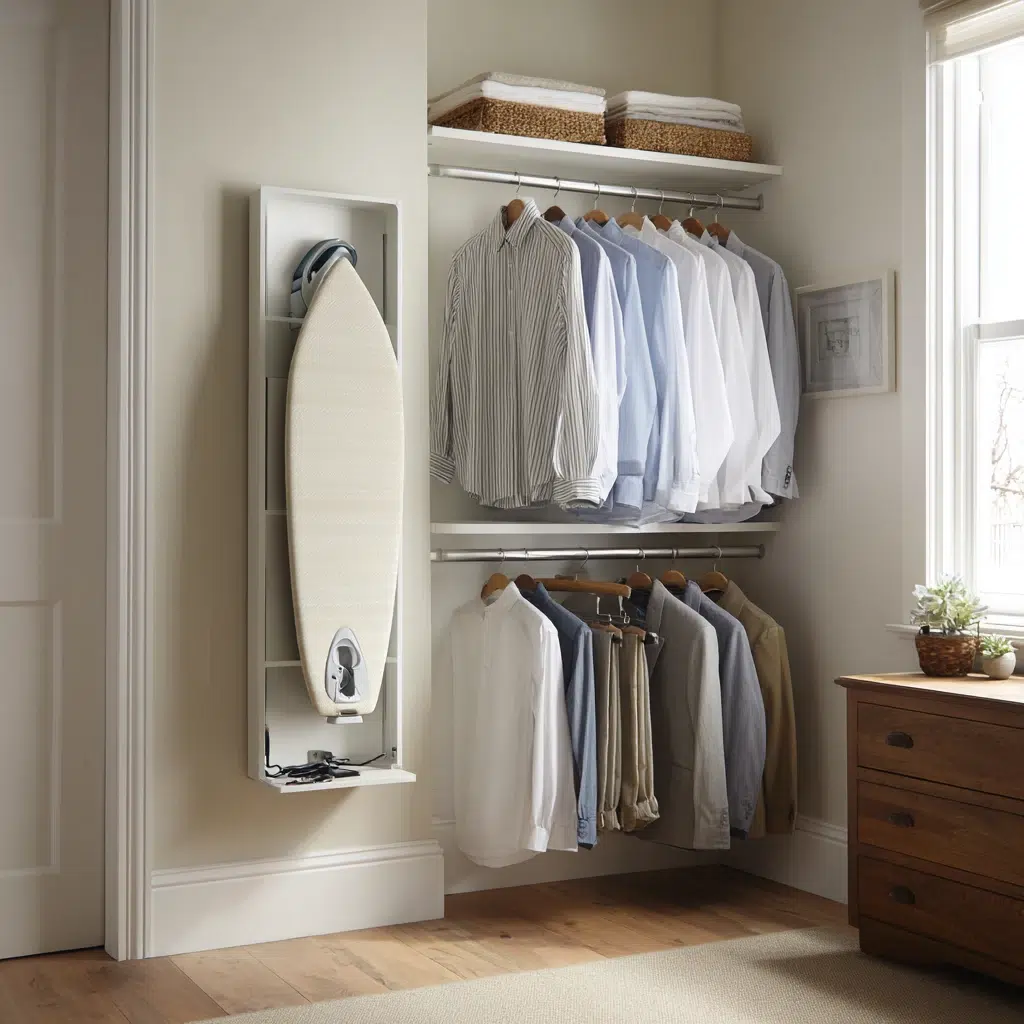 Creative Closet Ideas for Small Spaces: Wall-Mounted Fold-Down Ironing Board