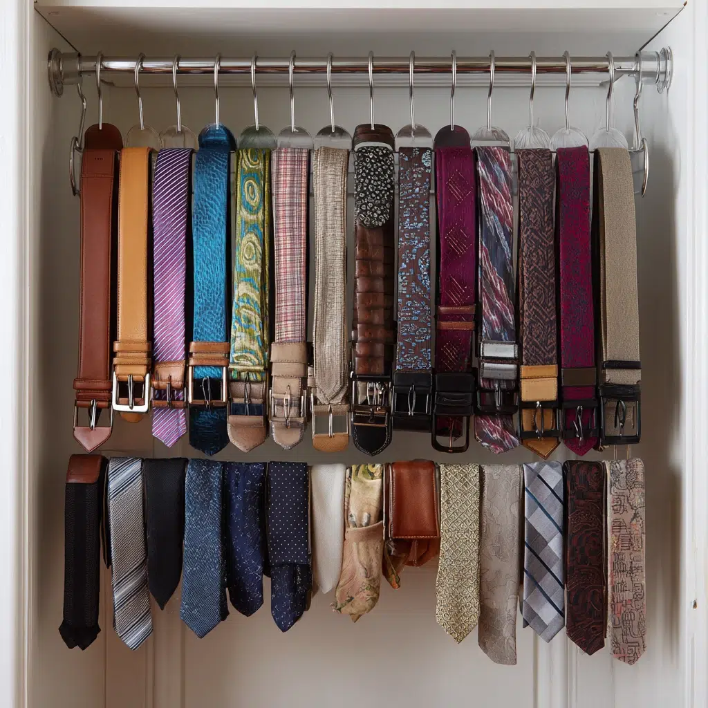Creative Closet Ideas for Small Spaces: Belt and Tie Racks: No More Tangled Messes