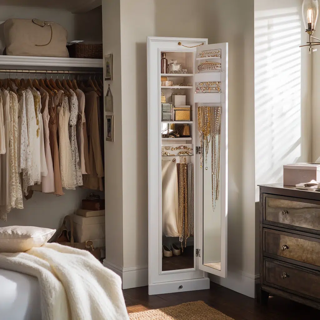 Creative Closet Ideas for Small Spaces: Jewelry Armoire (Slim Profile)