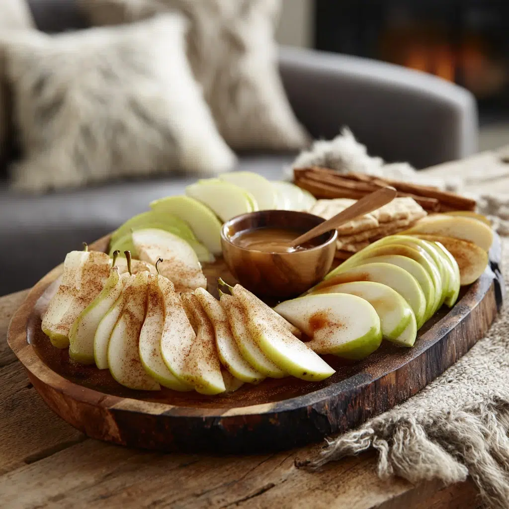 Creative Fruit Tray Ideas: Spiced Pear & Apple Array