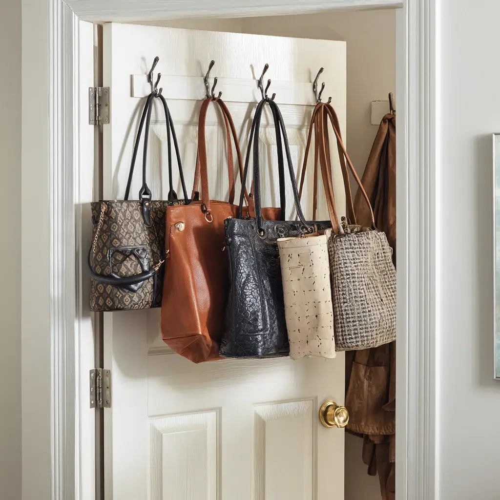 Creative Closet Ideas for Small Spaces: Back-of-the-Door Hooks for Bags