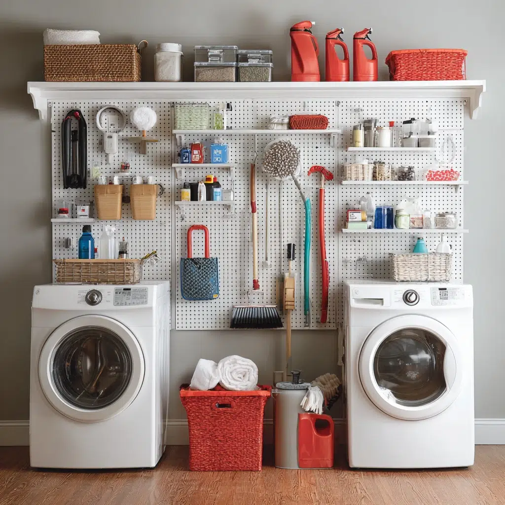Smart Laundry Room Organization Ideas: Install a Pegboard System