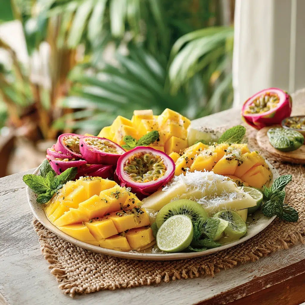 Creative Fruit Tray Ideas: Tropical Escape