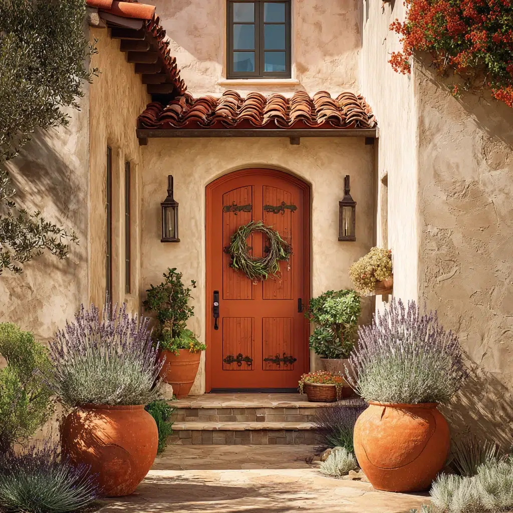 Inspiring Front Door Color Ideas: Terra Cotta: The Mediterranean Warmth