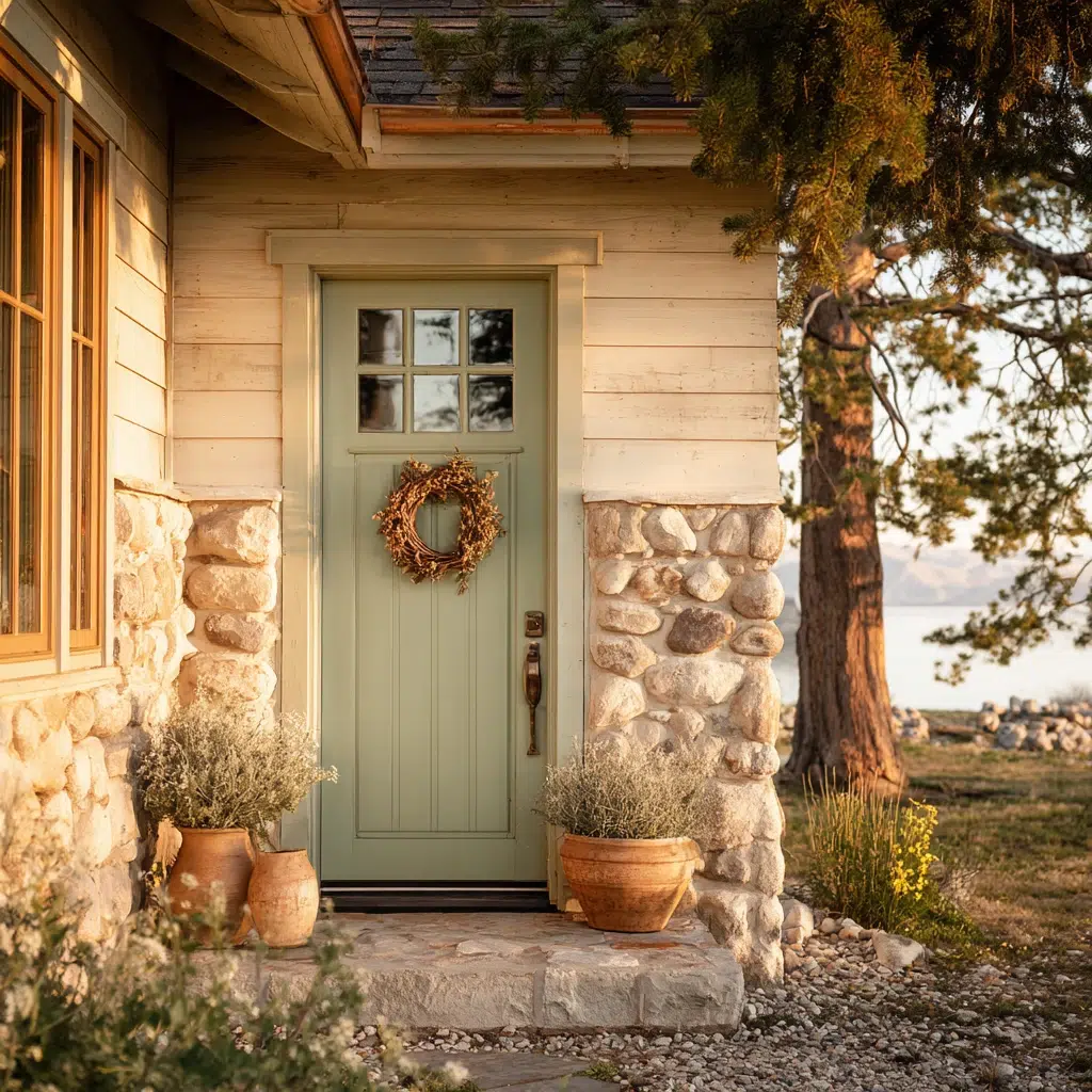 Inspiring Front Door Color Ideas: Sage Green: The Calming Earthy Vibe