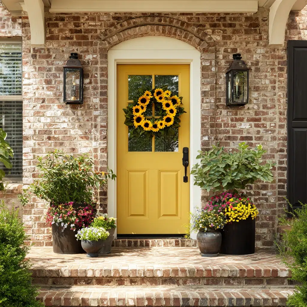 Inspiring Front Door Color Ideas: Sunny Yellow: The Happy Hello
