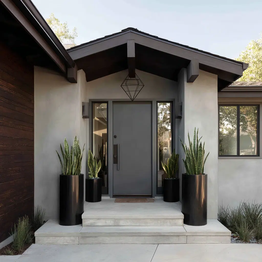Inspiring Front Door Color Ideas: Charcoal Gray: The Modern Muted