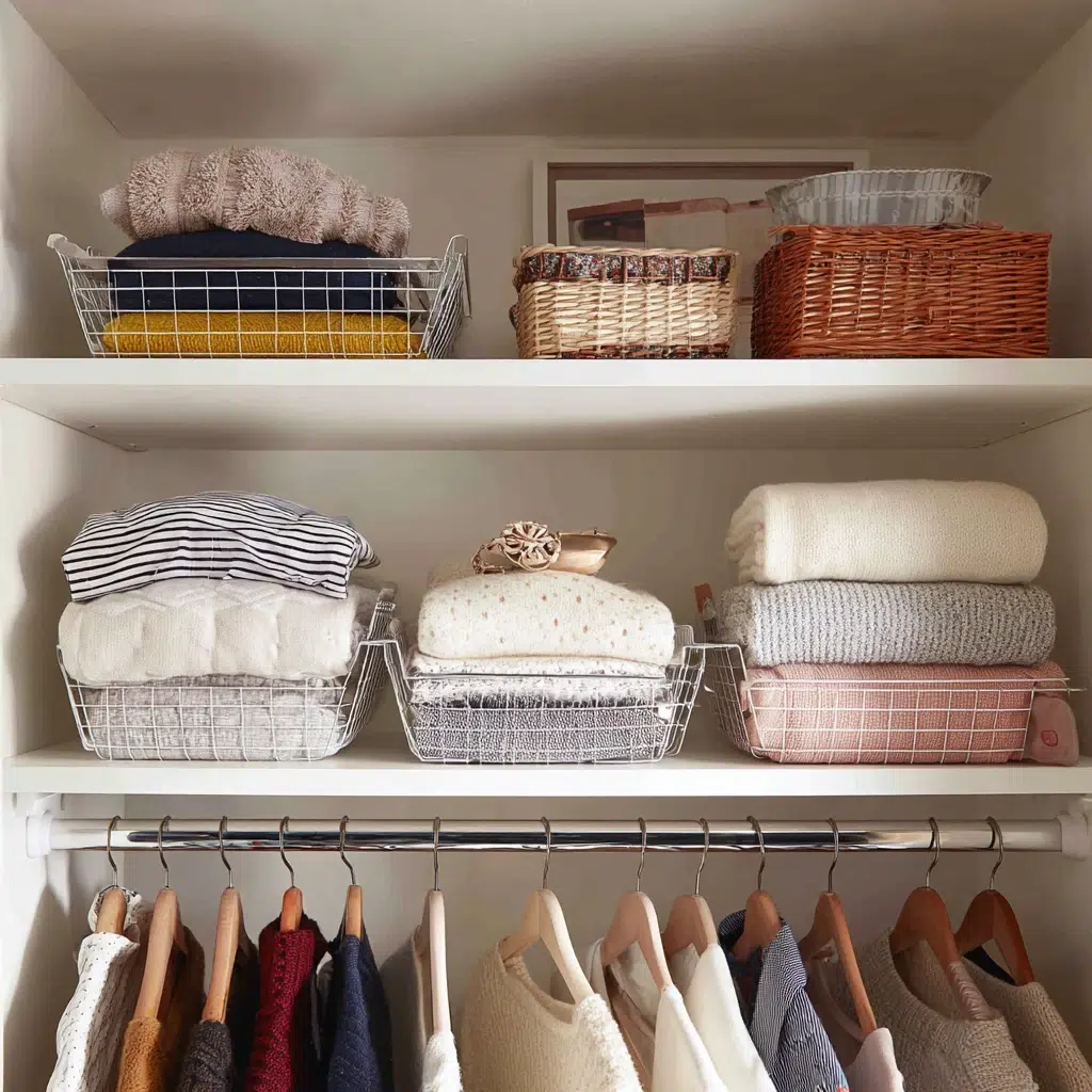 Creative Closet Ideas for Small Spaces: Under-Shelf Baskets: The Underrated Space-Maker