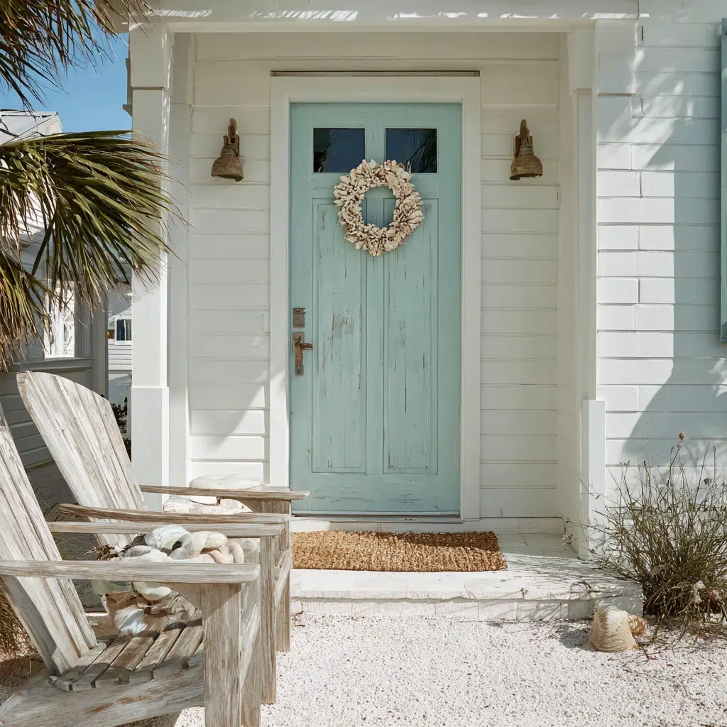 Inspiring Front Door Color Ideas: Soft Aqua: The Coastal Cool