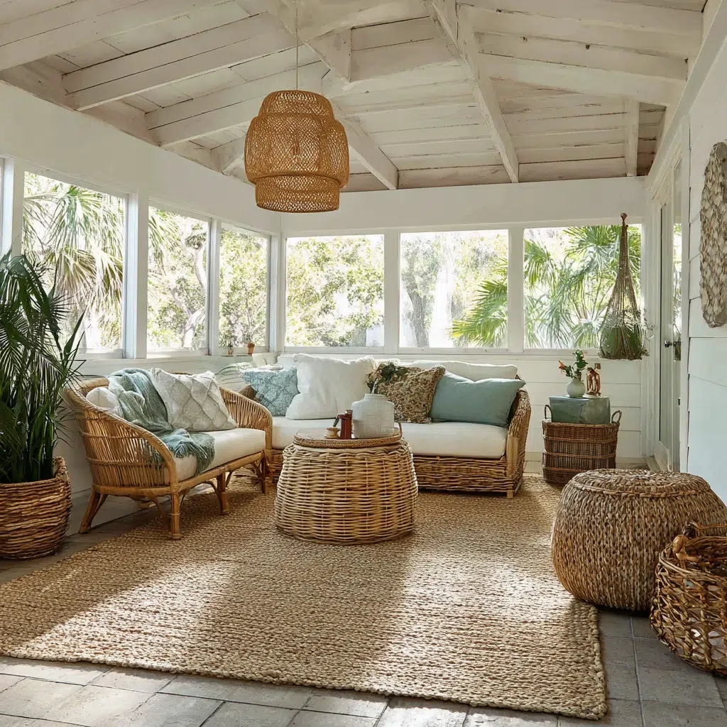 Inspiring Florida Room Ideas: Woven Wonders: Textural Accents