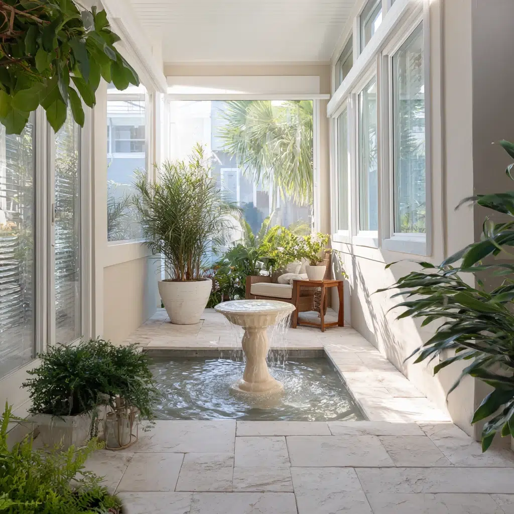 Inspiring Florida Room Ideas: Serene Water Feature
