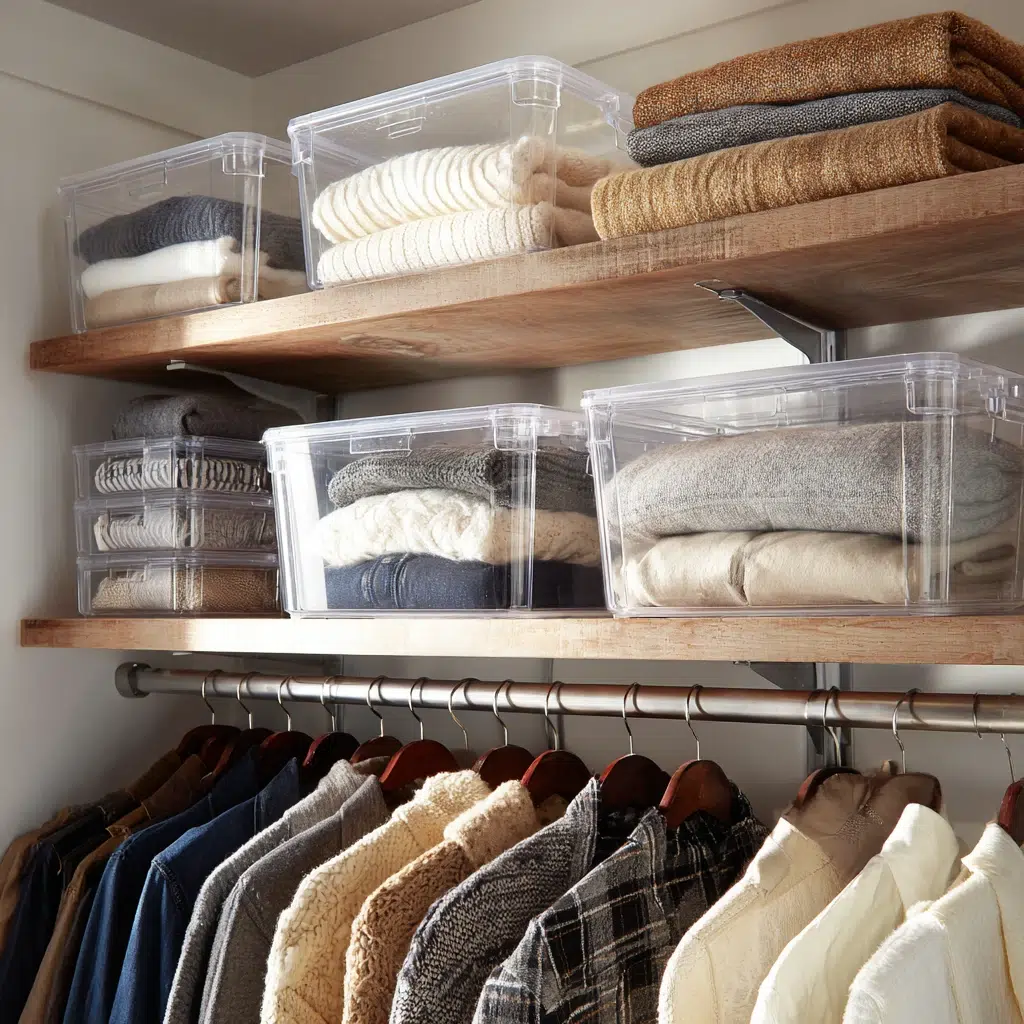 Creative Closet Ideas for Small Spaces: Clear Storage Bins: See It to Believe It