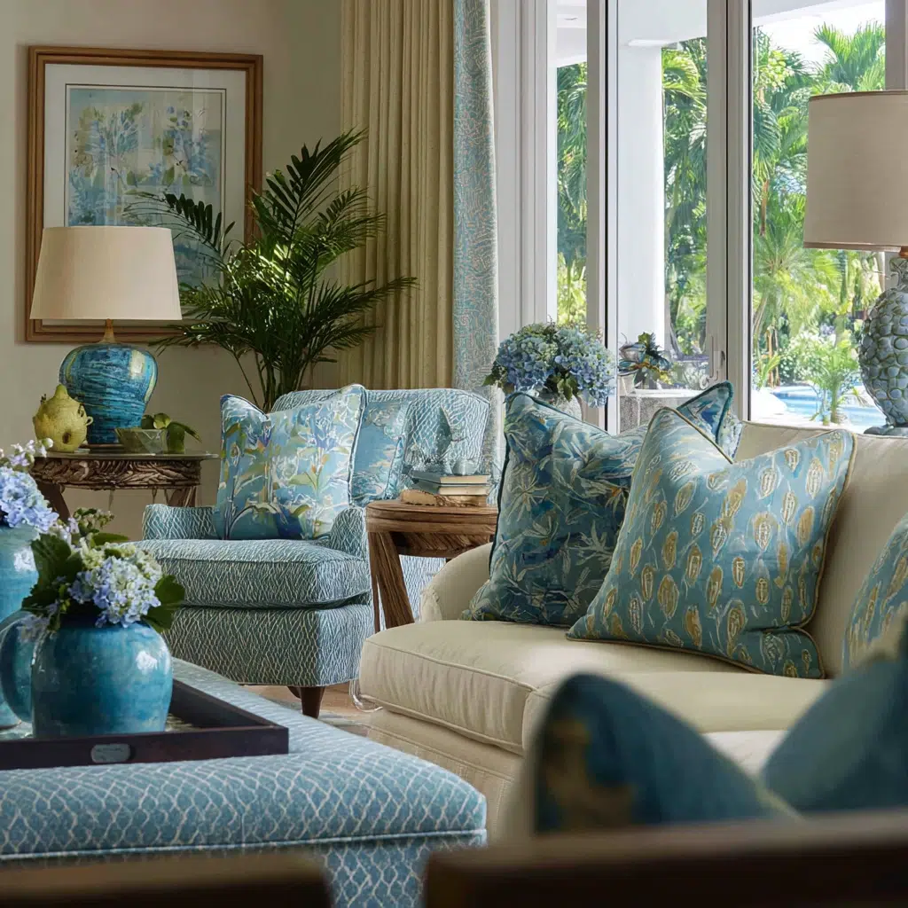 Inspiring Florida Room Ideas: Playful Patterned Pillows