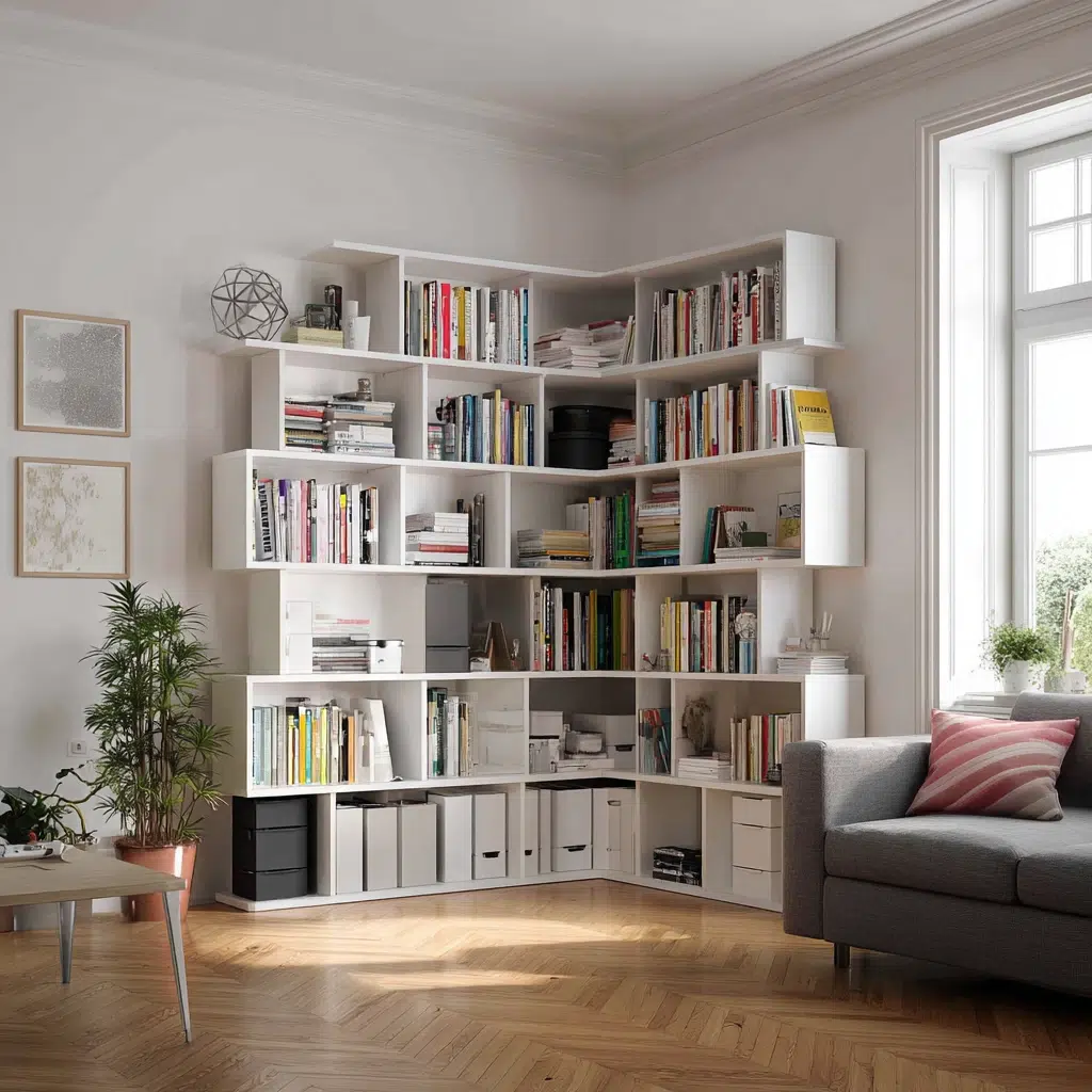 Creative Corner Bookshelf Ideas: Modular Corner System