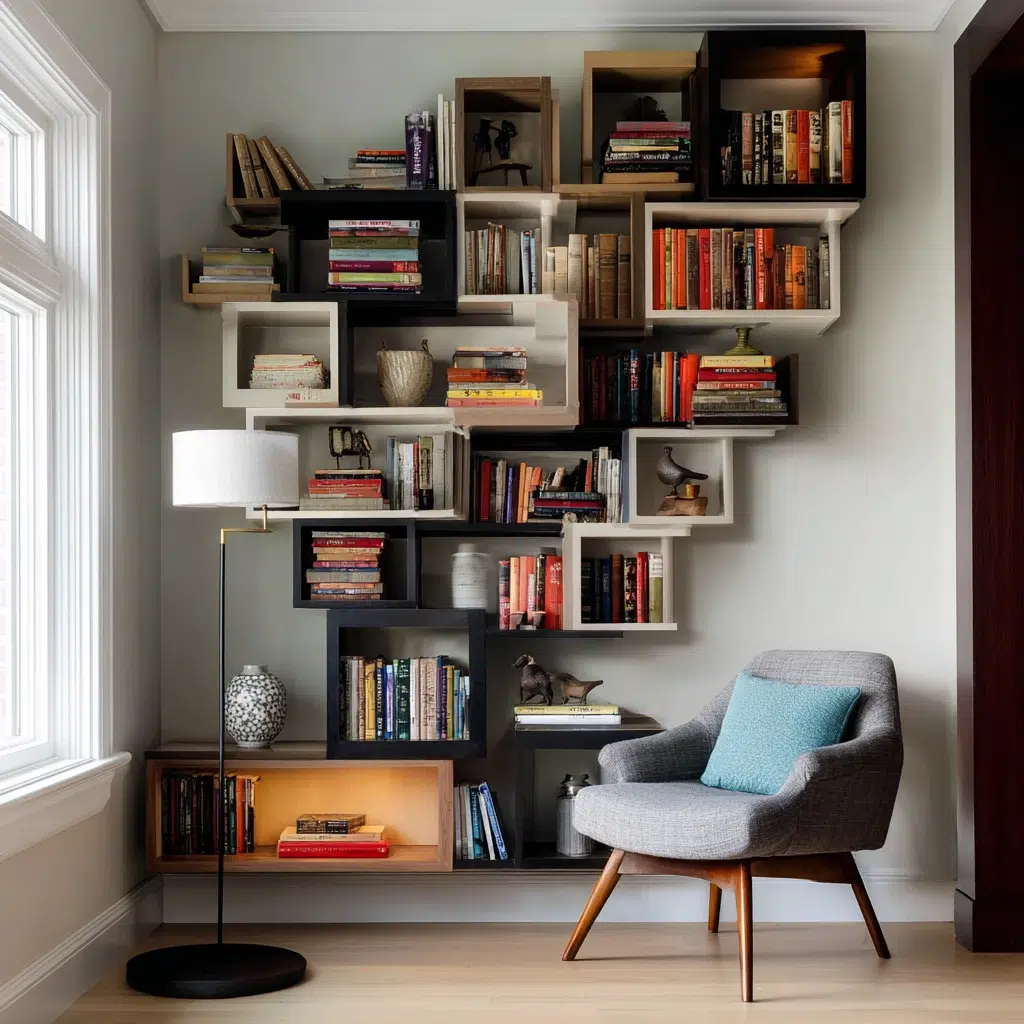 Creative Corner Bookshelf Ideas