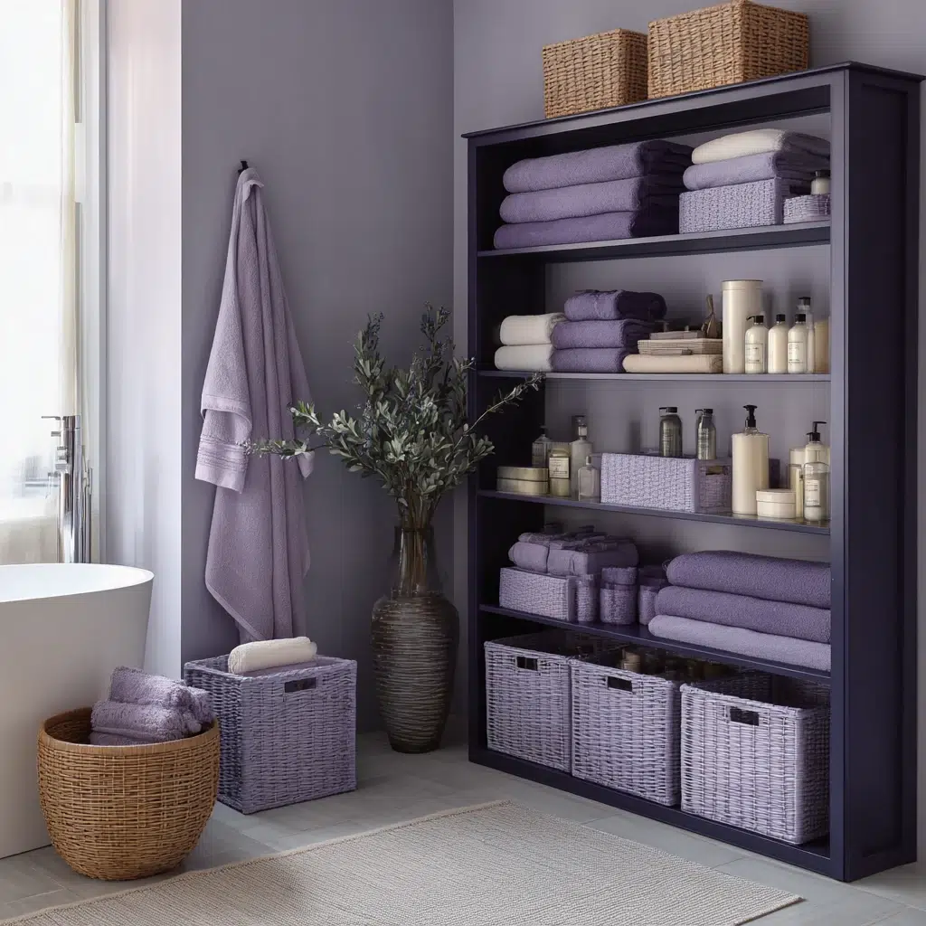 Stylish Purple Bathroom Ideas: The Power of Purple Storage