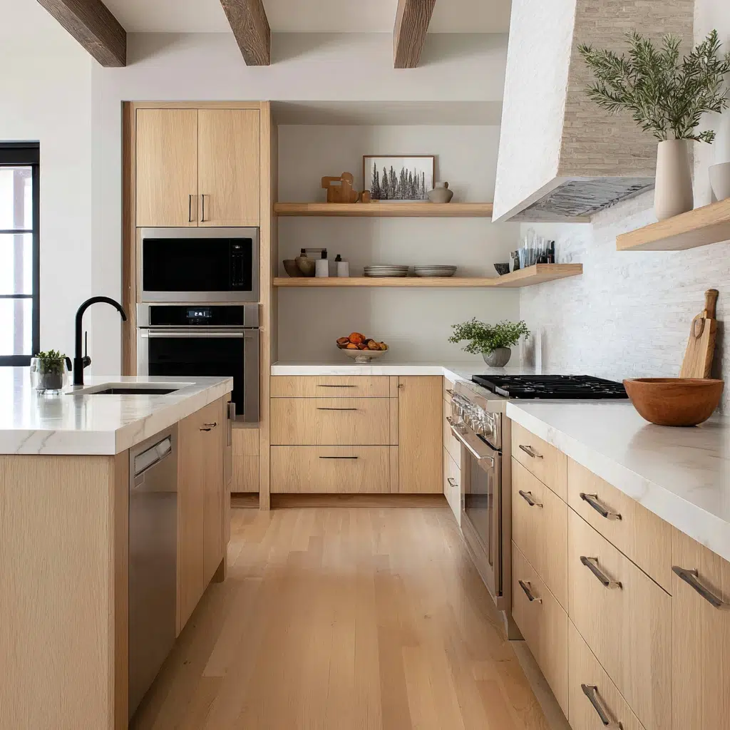 Kitchens With Light Wood Cabinets: A Sustainable Option