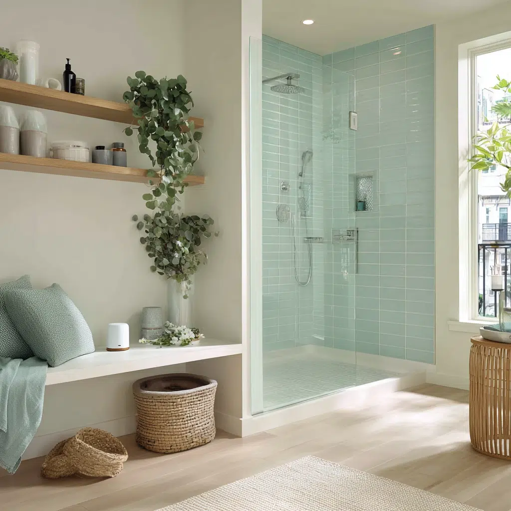 Amazing Walk-in Shower Ideas: Aromatherapy Integration