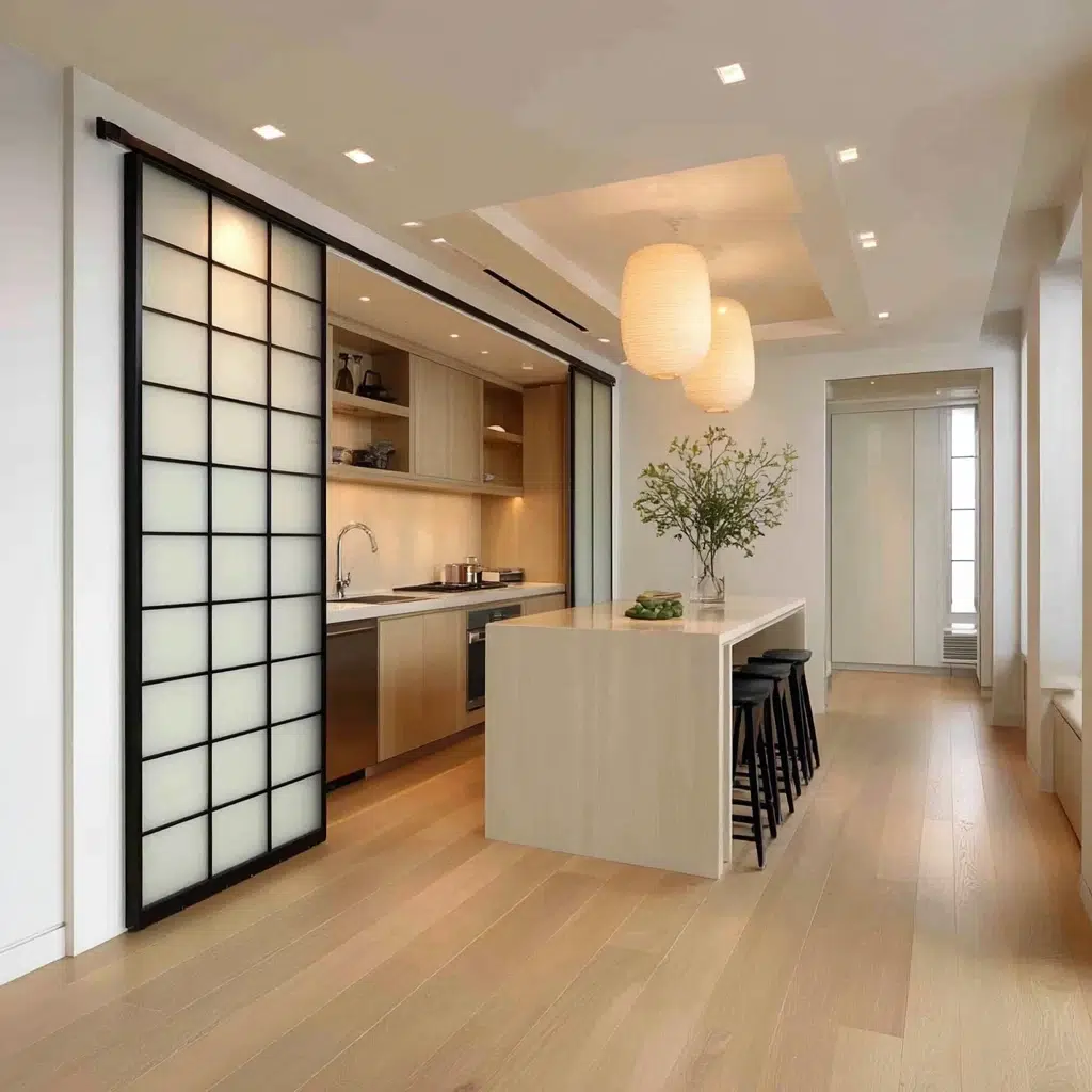 Japanese Kitchen Ideas: Sliding Doors for Pantry or Storage