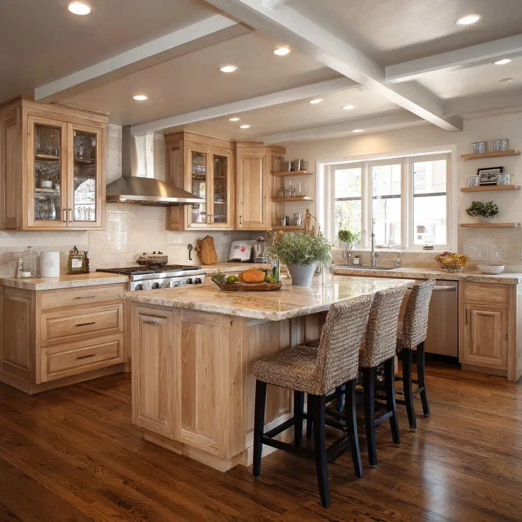 Kitchens With Light Wood Cabinets: Creates a Welcoming Atmosphere for Guests