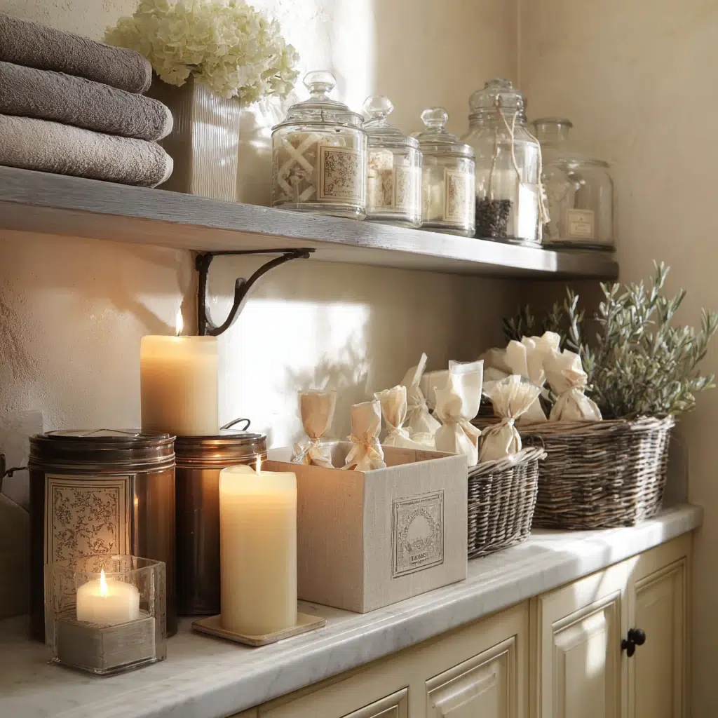 Stunning Italian Laundry Room Ideas: Use Scented Sachets and Candles