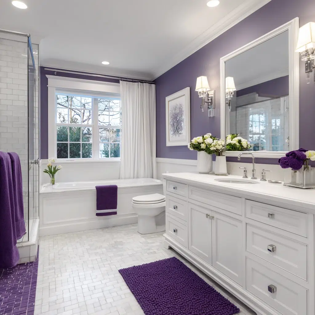 Stylish Purple Bathroom Ideas: Purple and White: A Classic Combo