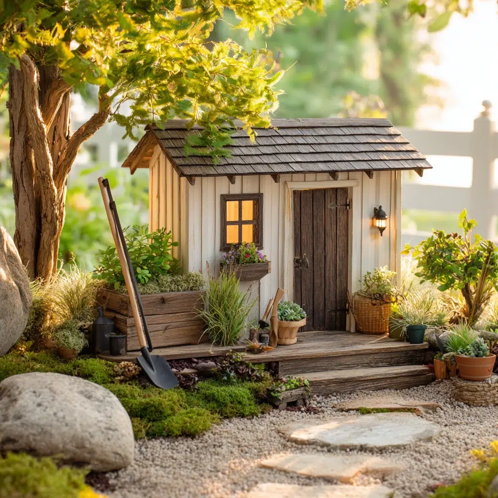 How To Create a Magical DIY Fairy Garden for Your Backyard: Creating a Miniature Tool Shed