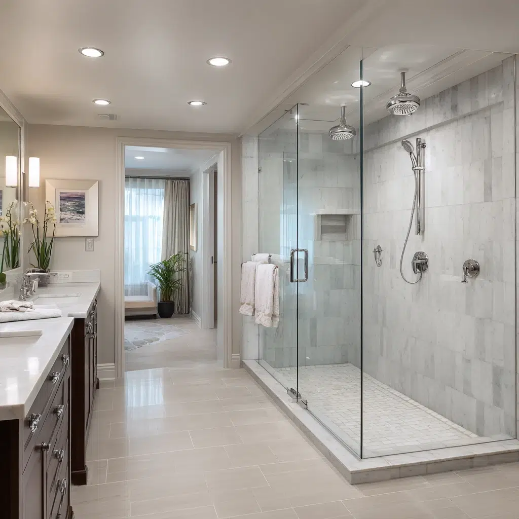 Amazing Walk-in Shower Ideas: Double Showerheads: Showering Together (or Just Feeling Fancy)