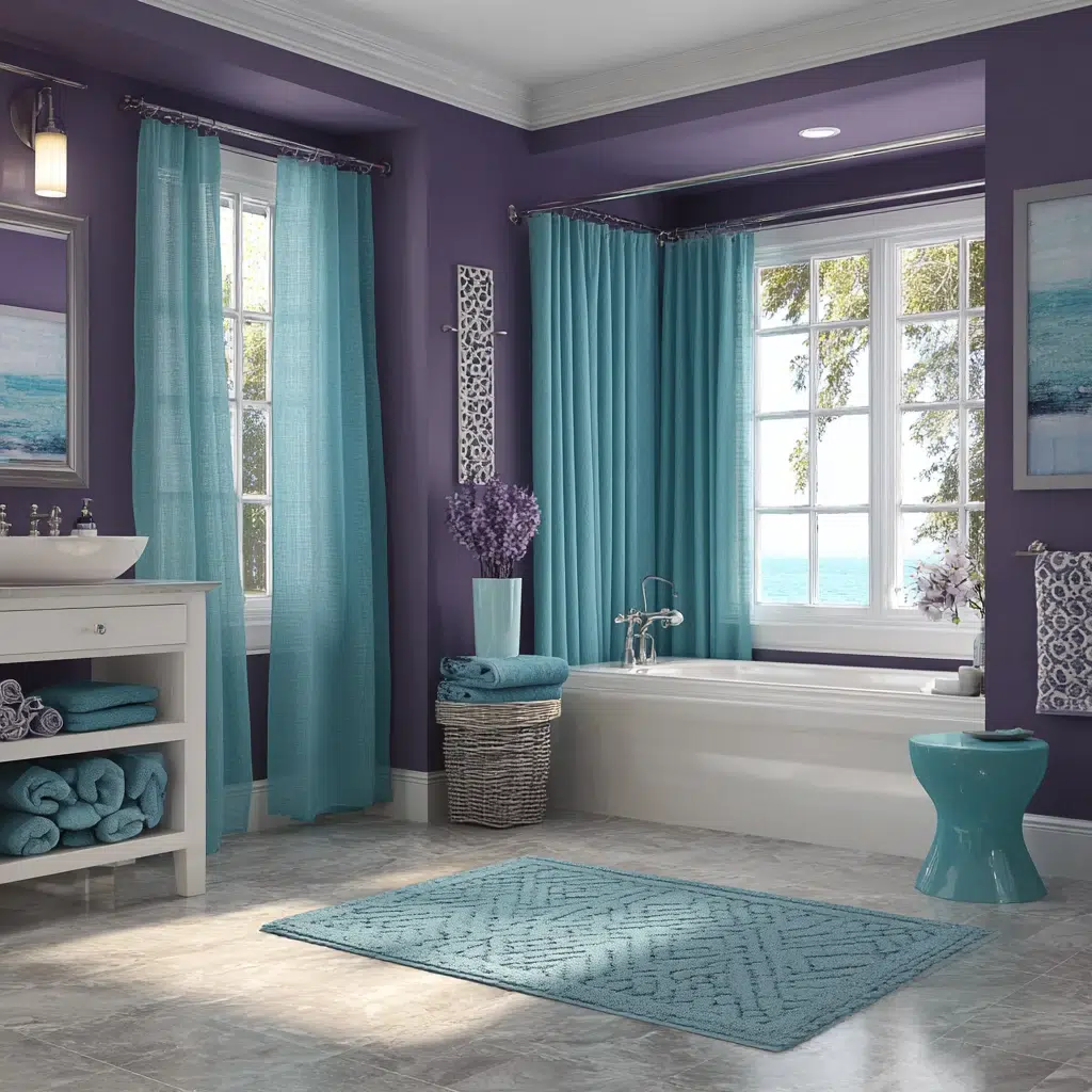 Stylish Purple Bathroom Ideas: Purple and Teal: A Bold Choice