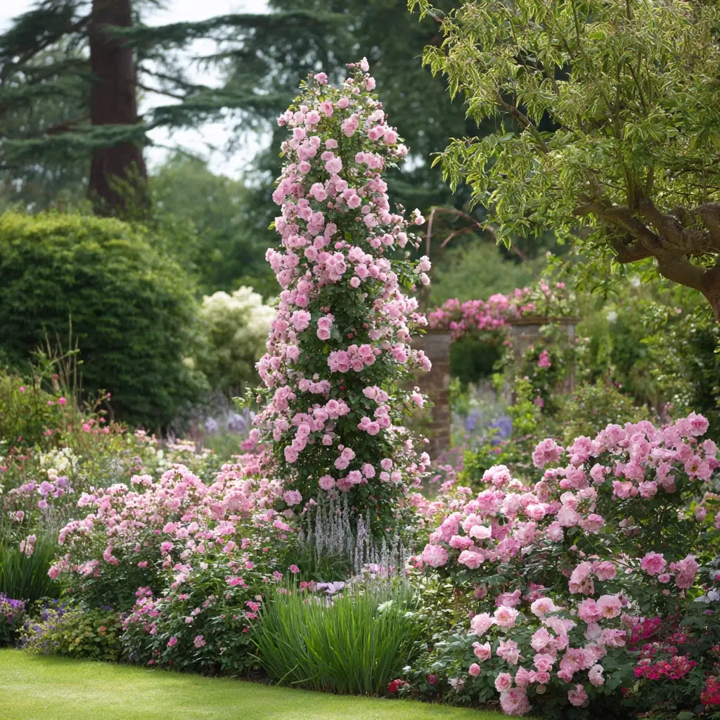 How To Create a Beautiful Rose Garden: Vertical Interest is Your Friend