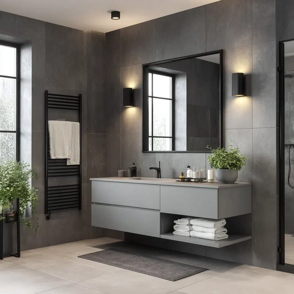 Modern Dark Bathroom Ideas: Incorporating Black Accents Sparingly