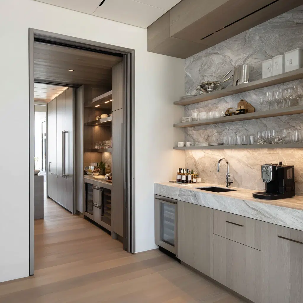 Stunning Modern Luxury Kitchen Ideas: Butler's Pantry for Prep and Storage