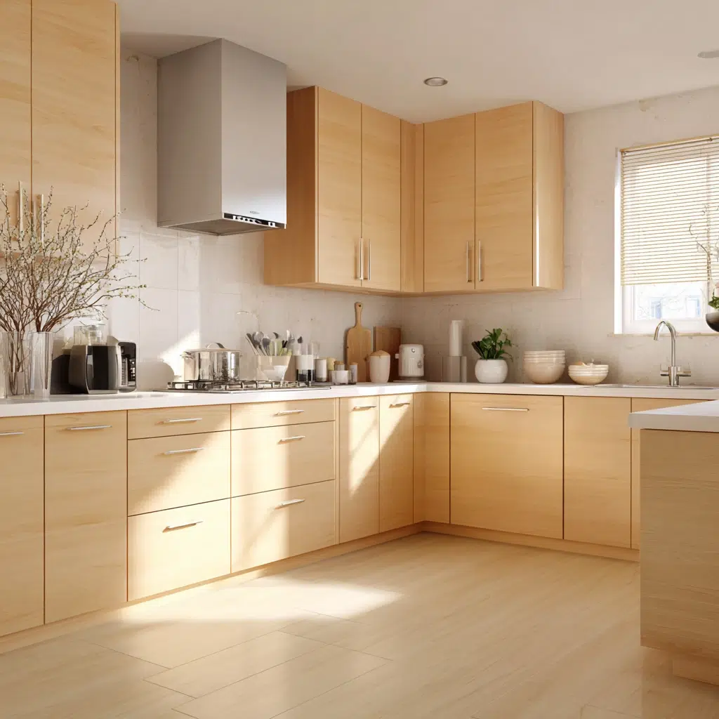Kitchens With Light Wood Cabinets: Evokes a Sense of Cleanliness