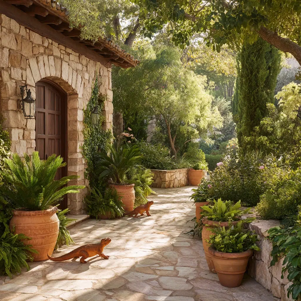 Stunning Mediterranean Garden Ideas: Terracotta Animal Figurines