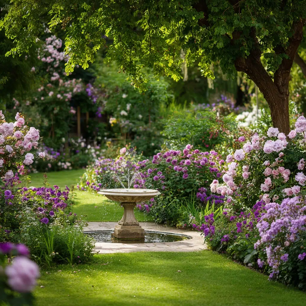 How To Create a Beautiful Rose Garden: Water Features for Added Serenity