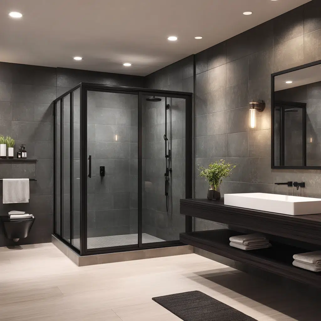 Modern Dark Bathroom Ideas: Sleek Black Fixtures for a Bold Statement