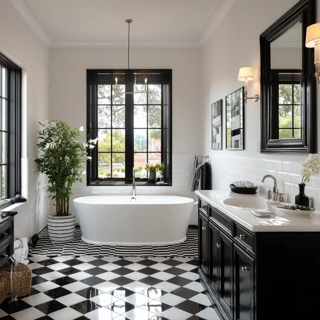 Black and White Bathroom Tile Ideas: Eclectic Mix and Match