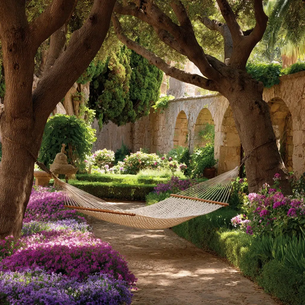 Stunning Mediterranean Garden Ideas: Hammock for Ultimate Relaxation