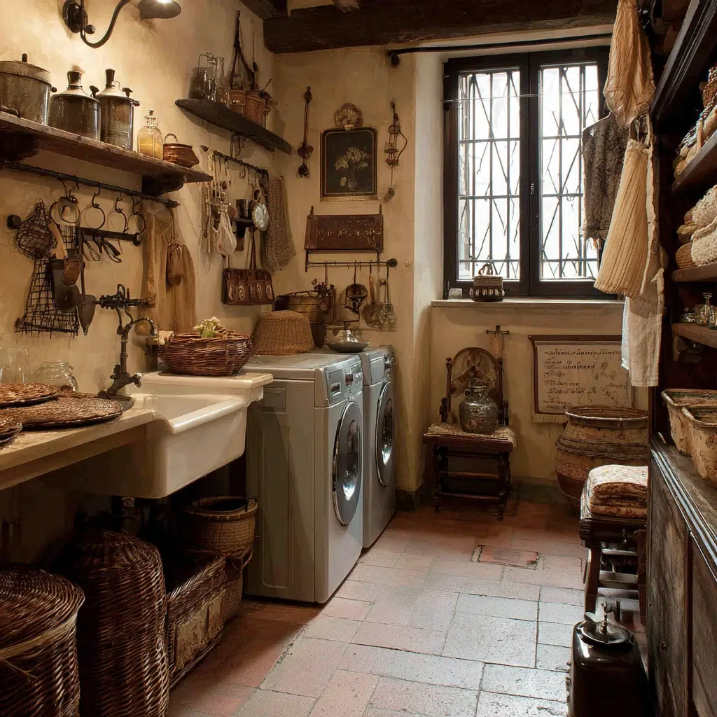 Stunning Italian Laundry Room Ideas: Showcase Vintage Italian Laundry Paraphernalia