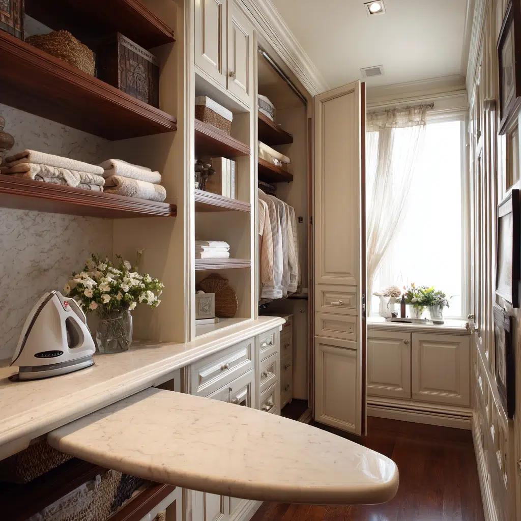Stunning Italian Laundry Room Ideas: Utilize Built-In Ironing Boards