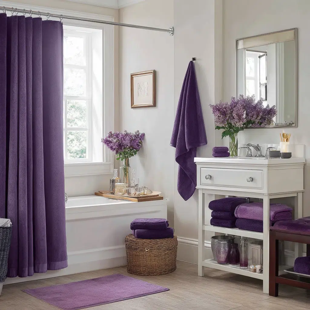 Stylish Purple Bathroom Ideas: Accessorize with Purple Hues