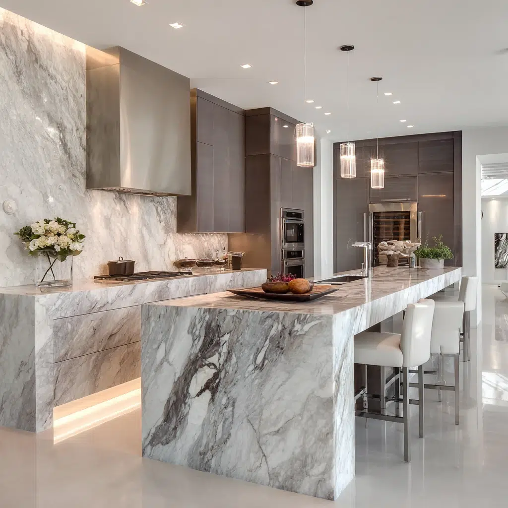 Stunning Modern Luxury Kitchen Ideas: Luxurious Countertop Materials