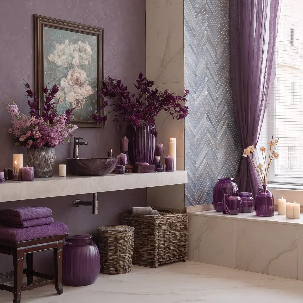 Stylish Purple Bathroom Ideas: Decor with Purple Flair