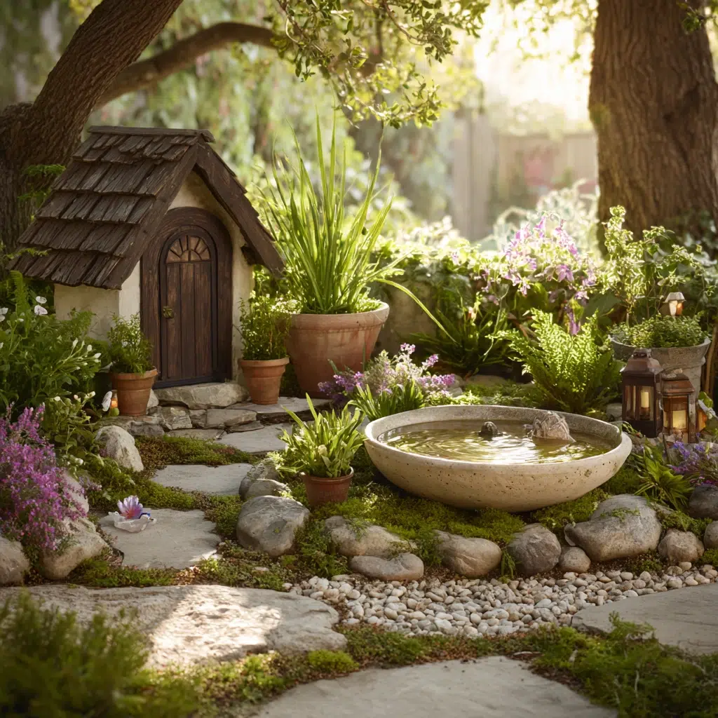 How To Create a Magical DIY Fairy Garden for Your Backyard: Adding Water Features