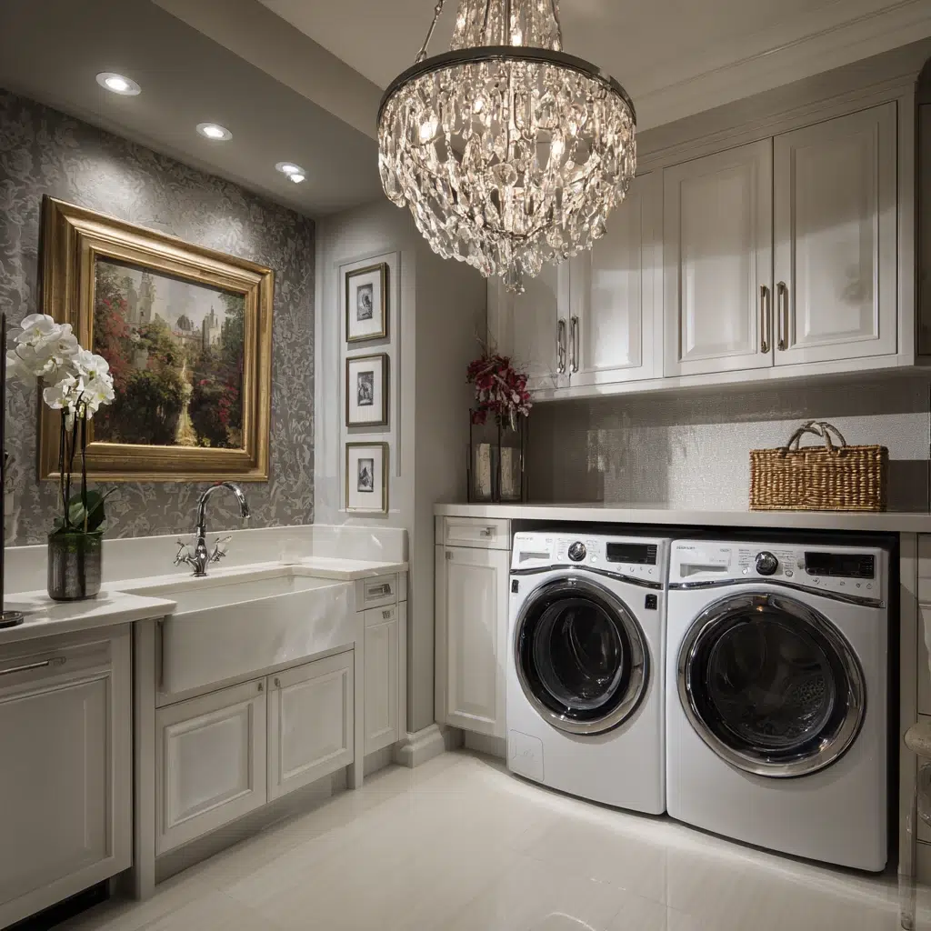 Stunning Italian Laundry Room Ideas: Install a Chic Chandelier or Pendant Light