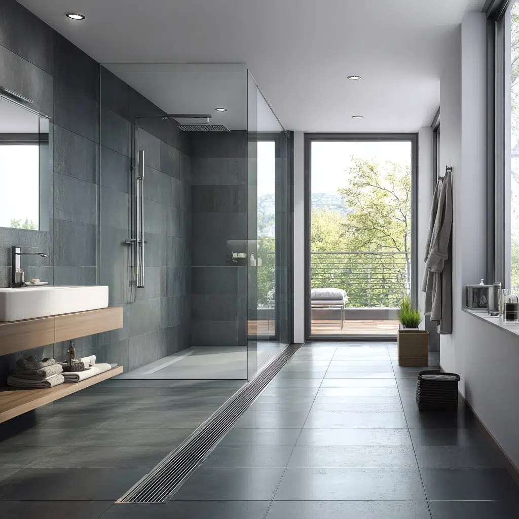 Amazing Walk-in Shower Ideas: Linear Drains: Sleek and Effective