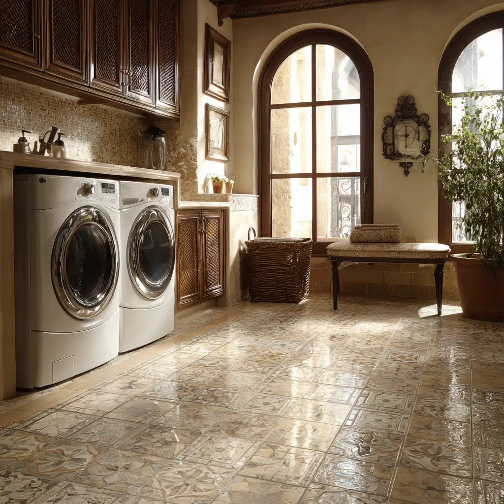 Stunning Italian Laundry Room Ideas: Opt for Italian-Inspired Floor Tiles