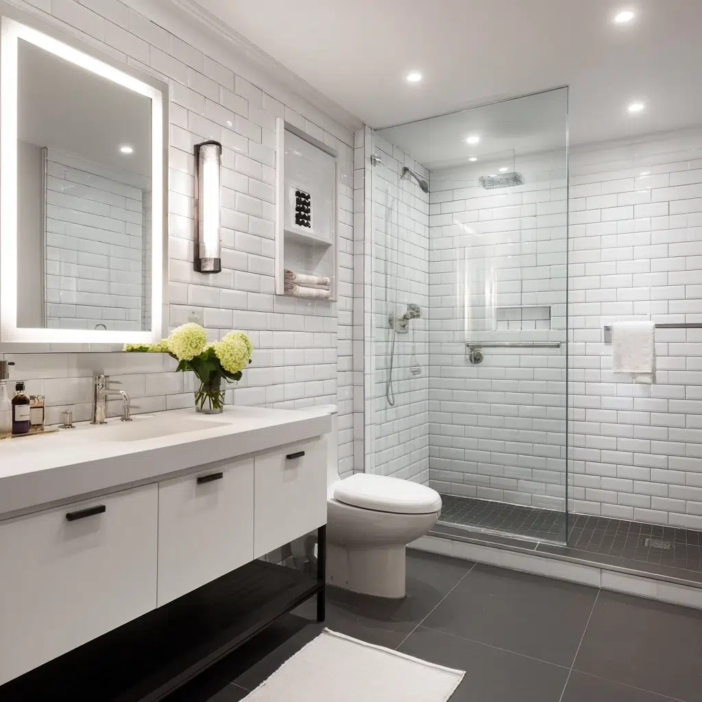 Black and White Bathroom Tile Ideas: Subway Tile Sophistication