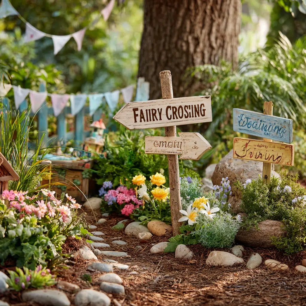 How To Create a Magical DIY Fairy Garden for Your Backyard: Adding Whimsical Signs