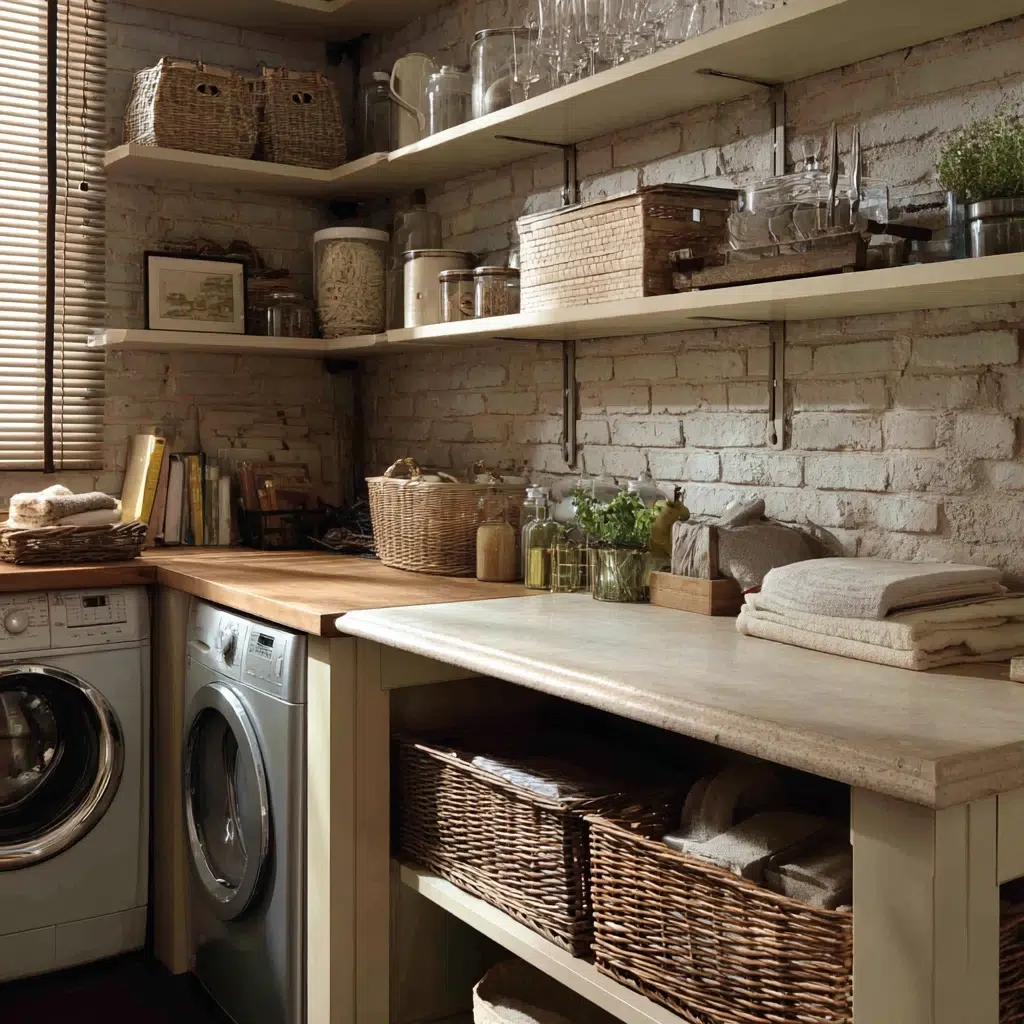Stunning Italian Laundry Room Ideas: Feature a Decorative Folding Table